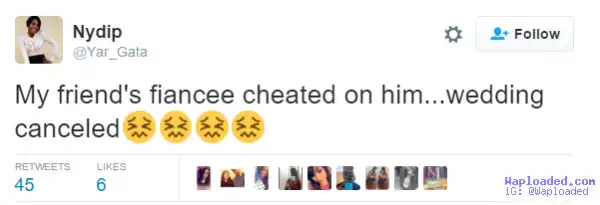 Guy Cancels Wedding after Fiancee Cheated on Him (Snapshots)